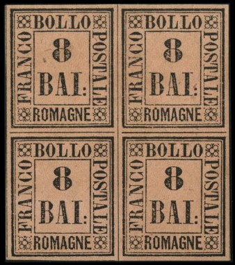 ROMAGNE 1859 -  8 baj rosa BL4  - Asta Stock On-line - MARIO ZANARIA di Angelo Zanaria e C.