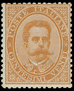ITALIA REGNO 1879 - 39: Umberto, 20c arancio  - Asta Selezione del mese - MARIO  [..]