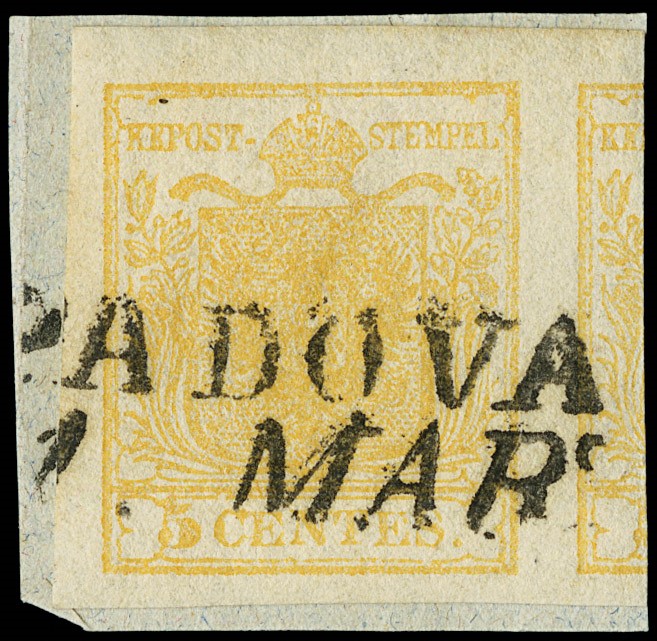 Lot 6148 - Lombardy Venetia: n.1g, 5c orange yellow  (1850)  - Auction Net Price  [..]