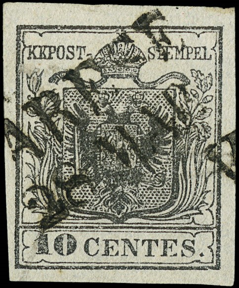 Lot 6162 - Lombardy Venetia: n.2d, 10c deep black  (1850)  - Auction Net Price Sale  [..]
