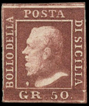 SICILIA 1859 - 14: 50gr lacca bruno  - Auction Shop On-line - MARIO ZANARIA di Angelo Zanaria e C.