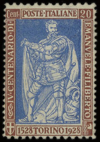 ITALIA REGNO 1928 - 226b: Emanuele Filiberto, 20c bruno e oltremare  - Auction Selection  [..]