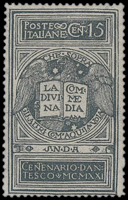 ITALIA REGNO 1921 - 116A: Dante non emesso 15c grigio  - Auction Selection of the  [..]