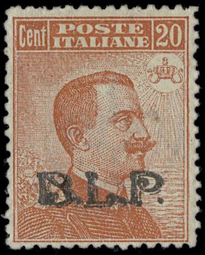 ITALIA REGNO 1922/23 - BLP7A: 20c arancio, BLP lito II tipo nera  - Asta Selezione  [..]