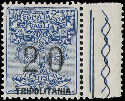 LOTTO 6371 - TRIPOLITANIA 1924 - STV1/6: SEGNATASSE PER VAGLIA SOPRASTAMPATI, LA  [..]