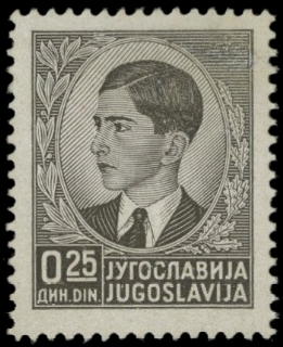 MONTENEGRO 1941 - 01d: 0,25d nero con soprastampa capovolta al verso