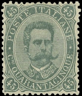 ITALIA REGNO 1889 - 46: 45c verde oliva