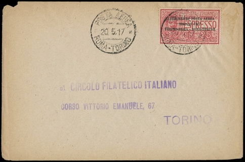 ITALIA REGNO 1917 - PA1: 25c rosso su aerogramma