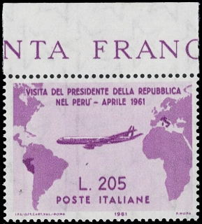 ITALIA REPUBBLICA 1961 - 921: 205L Gronchi rosa nuovo BdF