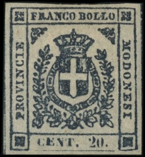 MODENA 1859 - 15b: 20c nero violaceo