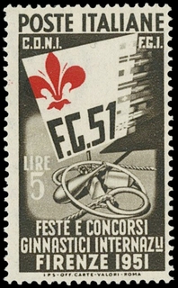 ITALIA REPUBBLICA 1961 - 661c: 5l bruno e rosso